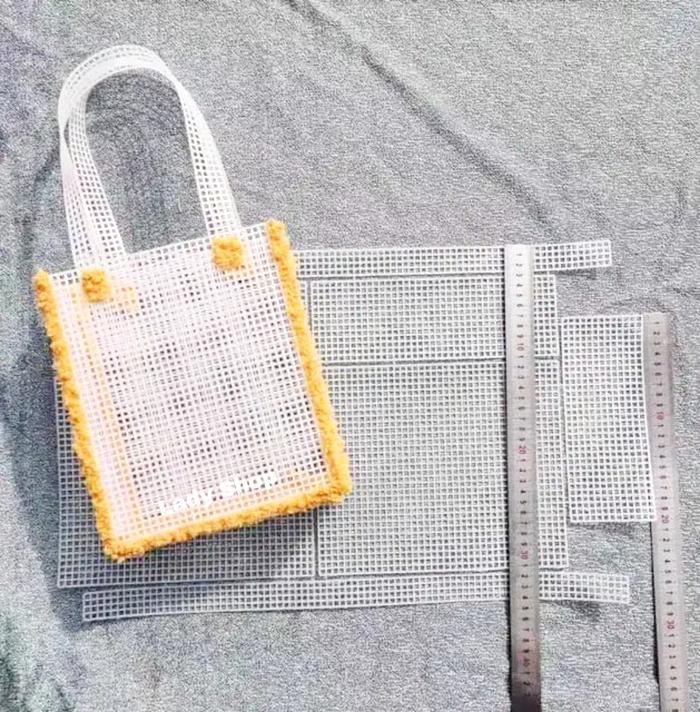 Canvas Plastik Rajut DIY Tote Bag