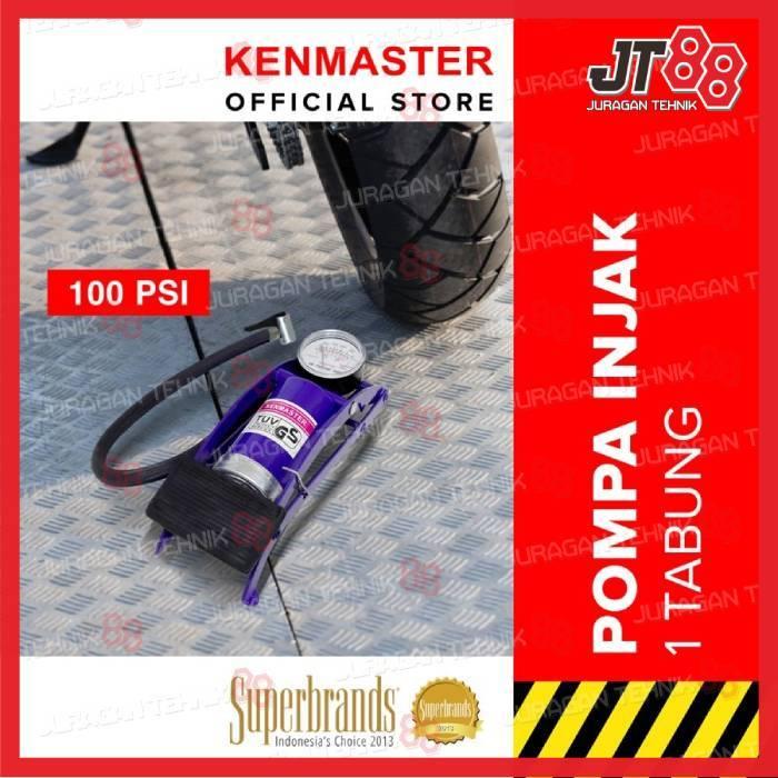 Kenmaster Pompa Injak 1 Tabung / Pompa Sepeda / Pompa Ban Sepeda / Pompa Balon / Air Pump / Pompa Se