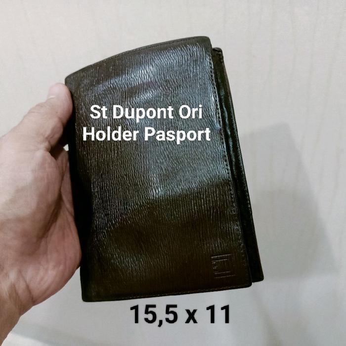 DOMPET HOLDER PASPORT ST DUPONT  KULIT ASLI