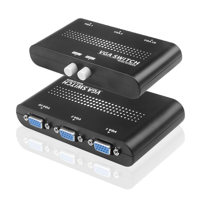 2 IN 1 OUT VGA Switch VGA Switcher Splitter VGA Video Bi-directional Switcher Converter Adapter For 