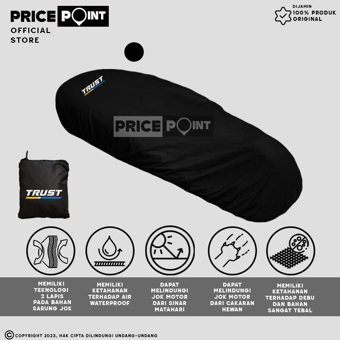 TRUST Cover Sarung Jok Motor Tebal 2 lapis anti air 100% waterproof 100% anti cakaran kucing Kualita