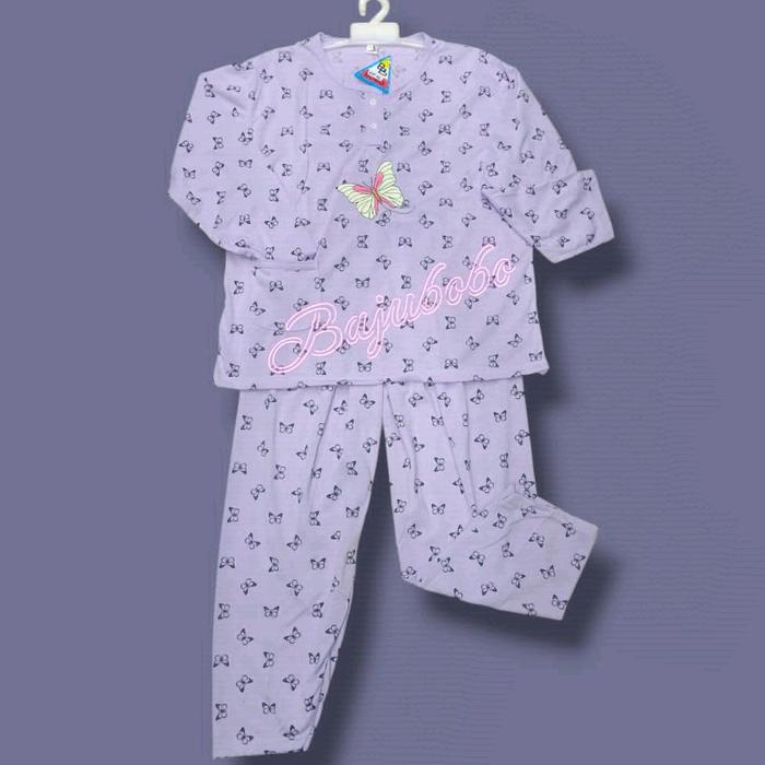 PP 4L SUPER JUMBO LD 125cm (RANDOM) Baju tidur tangan panjang celana panjang bahan kaos