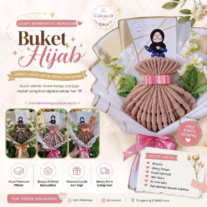 Bouquet hijab + Topper Guru Tangerang