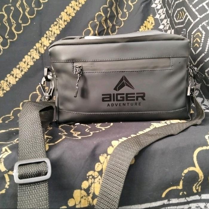 Tas Selempang double Resleting waterproof handbag Sling bag clutch bag Pouch Pria wanita Slingbag da