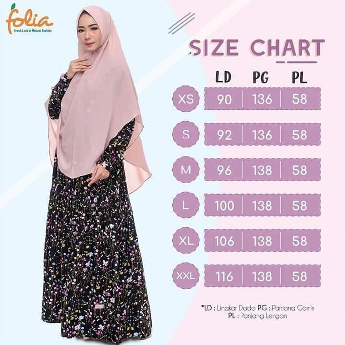 New Arrival !!! Gamis Set Jilbab Folia Fg 166 Katun Jepang Berkualitas