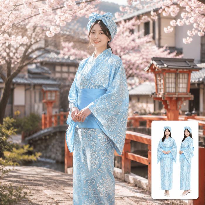 KANEMOCHI YUKATA WANITA PREMIUM - YUKATA BAJU TRADISIONAL JEPANG Kimono KatunKANEMOCHI YUKATA WANITA