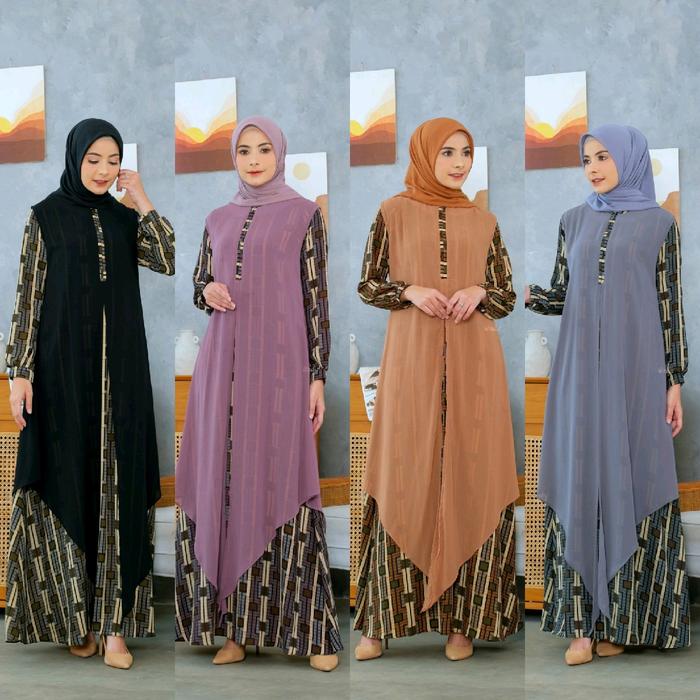 (Tanpa Hijab) Gamis Syar'i @nd-1 exlusive