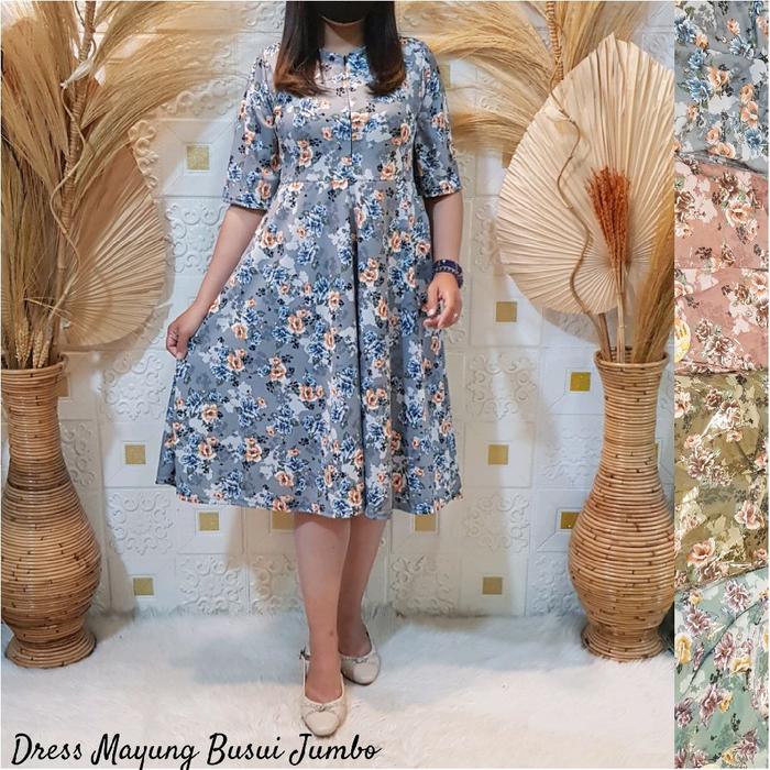 Mayung Midi Dress Sultan Busui Friendly Melar Nyaman Dengan Renda Motif Bunga Baju Casual Wanita Var