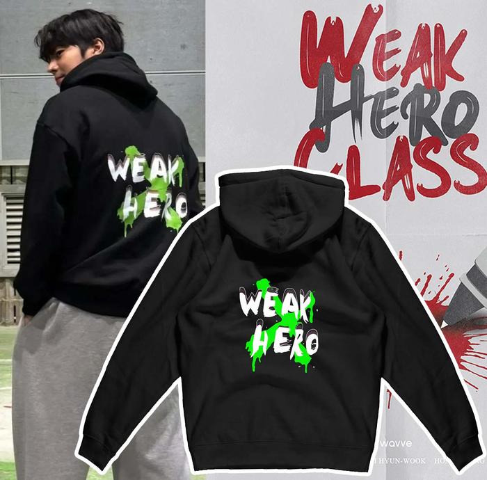 Jaket Hoodie Official Weak Hero Class 2 / Jaket Sweater Hoodie Park Humin Weak Hero