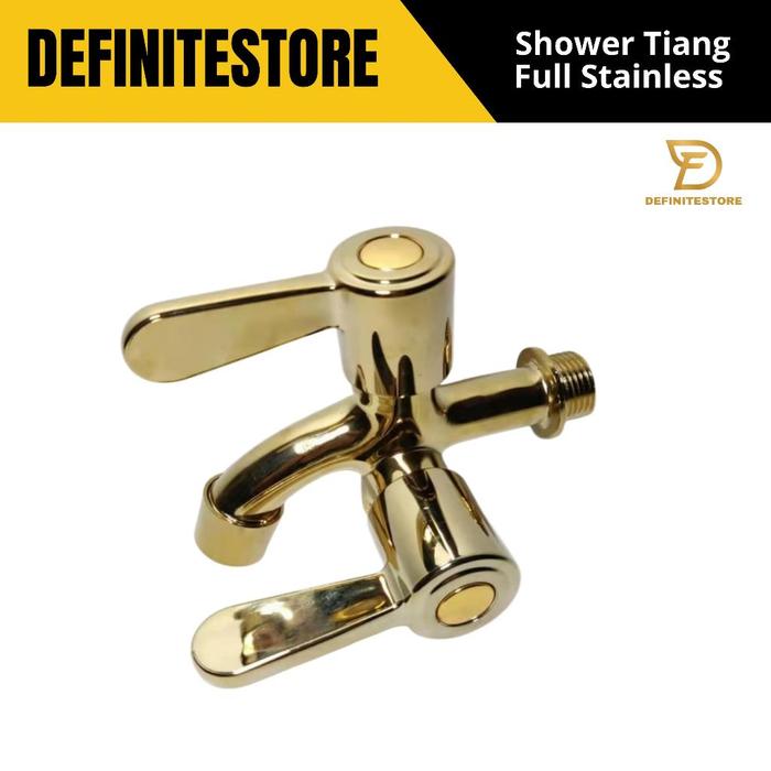 Shower Tiang Set Shower Kamar Mandi Shower Komplit Panas Dingin Atau Dingin Saja Anti Karat