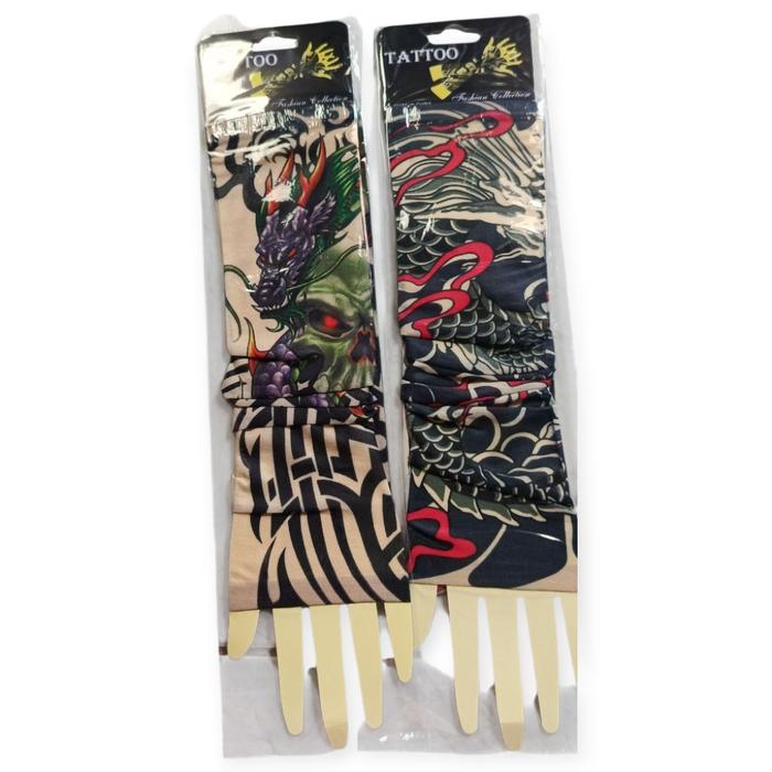 Neyshine - Mt06 Manset Tatto Sarung Lengan Motif Tatto 3D Manset Tangan Tatto Pelindung Panas Mataha
