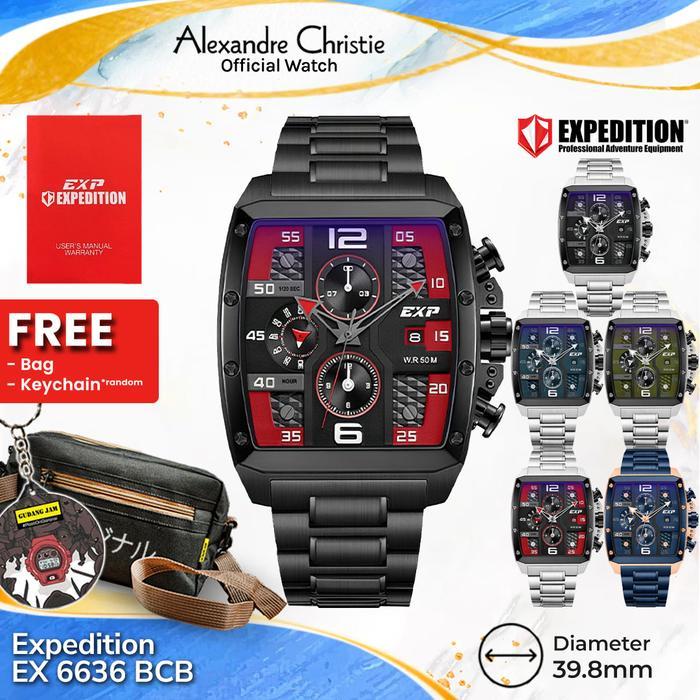 Expedition Pria EX 6636 BCB EX6636 E 6636 EX6636BCB 6636 Stainless Steel Strap