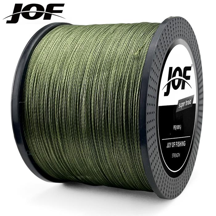 JOF Braided Fishing Line Multicolor Wire 4 Strands X4 1000M 500M PE
