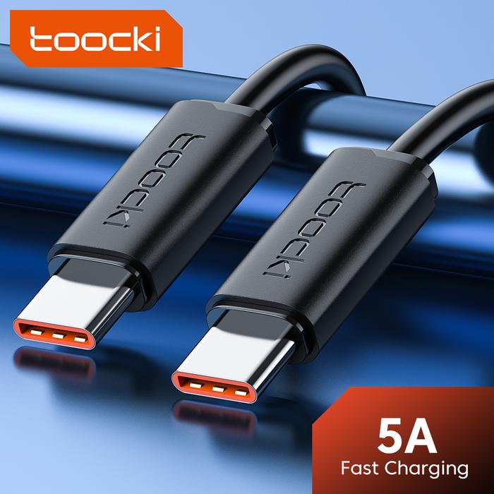 Toocki 2PCS 100W USB C Cable PD Fast Charging Charger Cord Wire Type C To Type C Data Cable For Macb