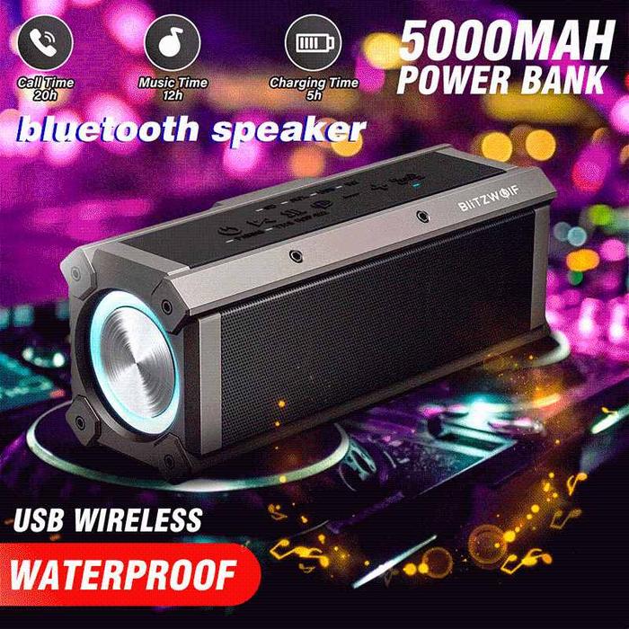 BlitzWolf Speaker Kompatibel Bluetooth 100W Driver Quad Bass Dalam
