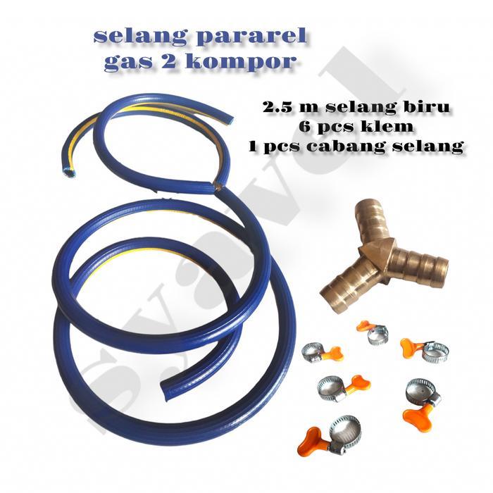 pararel selang gas 2 kompor/selang gas pararel cabang 2