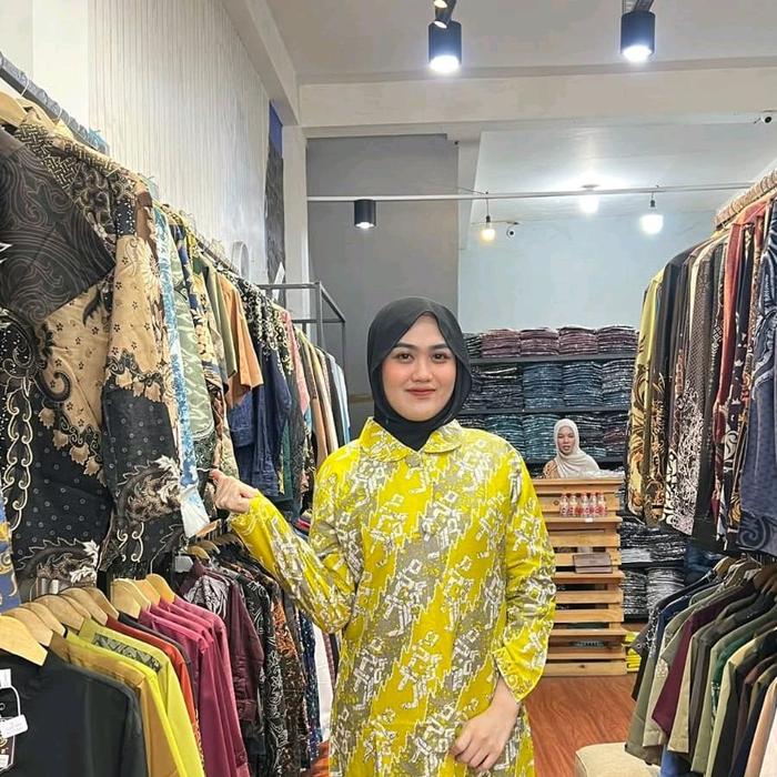 TUNIK LONTARAK CEWEK kuning lemon