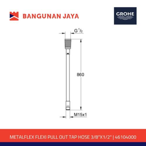 GROHE METALFLEX SELANG SPRAY HOSE KERAN WASTAFEL | 46104000