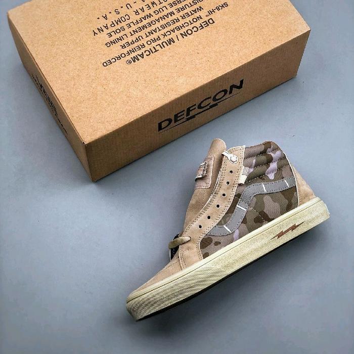 Sepatu Pria Vans Sk8 High Notchback Defcon Multicam Arid Brown Camo