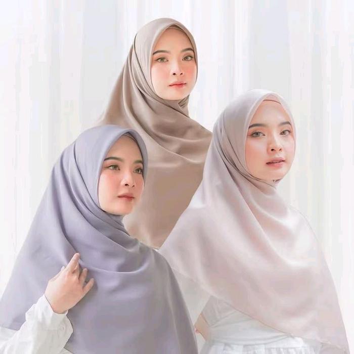 Alphara Hijab - Paris Premium Syari Segi Empat Jumbo / Hijab Paris Syar'i Polos Tebal & Tegak 130x13