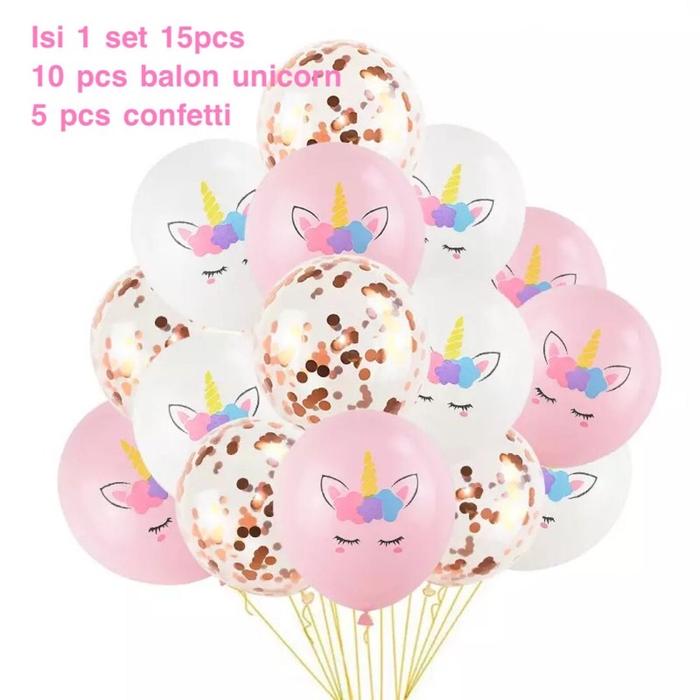 Balon set latex unicorn balon paket latex