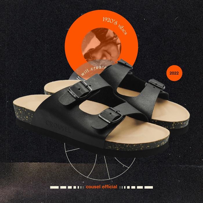 Crousel Sandal slide \ Unisex - Maxter Black