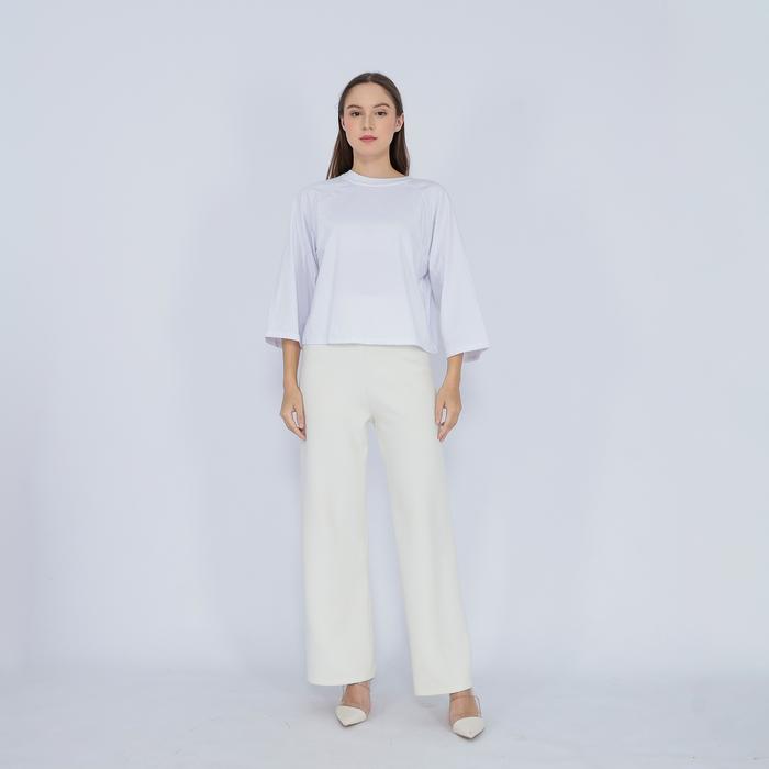 Kaos Wanita Crop Top Oversized Tebal Friendly Polos Basic