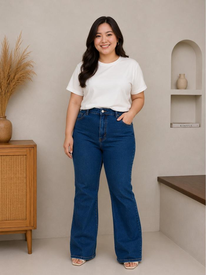 Bigsissy - Malva Jeans Bigsize Wanita Bigsize | Jeans Cutbray Bigsize | Jeans Murah Bigsize