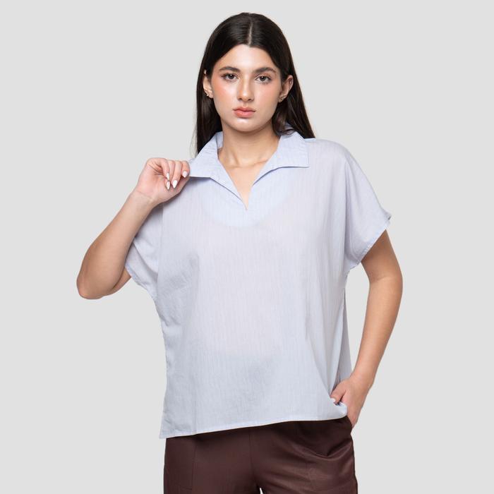 Connexion Dyed Yarn Blouse Wanita 123817782