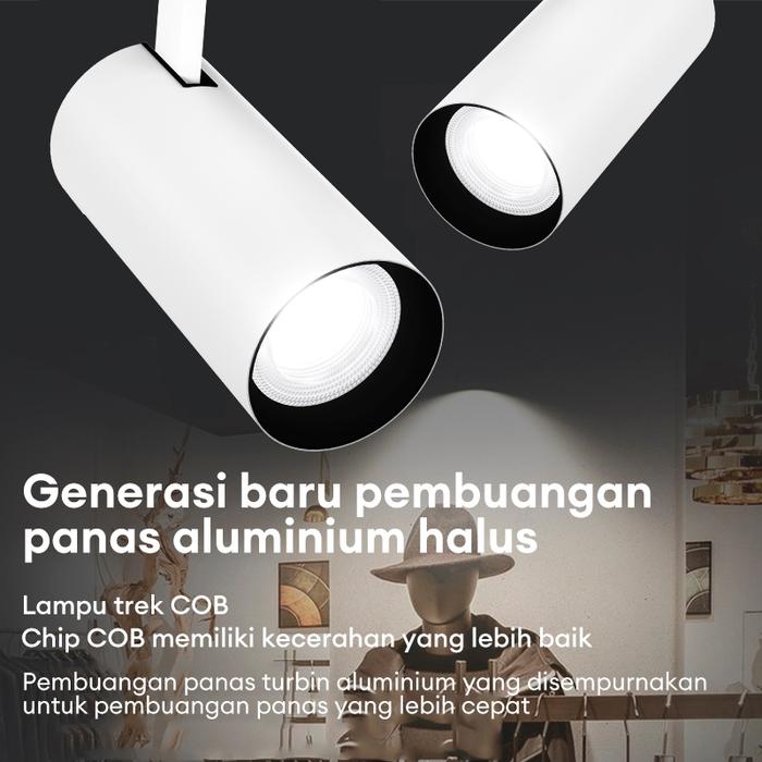 【Garansi 10 tahun】 rel track lampu sorot 50W lampu sorot tracklight rel spotlight COB SPOT LIGHT Pen