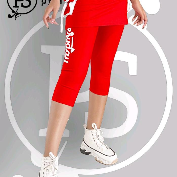 leging rok saku 3/4 best seller never stop dancing,zumba,aerobic,senam fitnes Wanita Nyaman Celana L