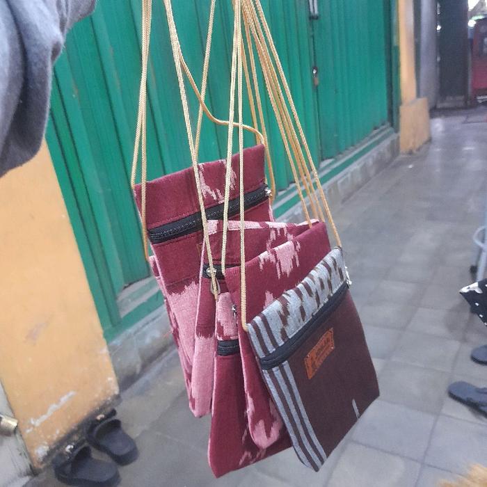tas hp tenun jogja murah kain tenun