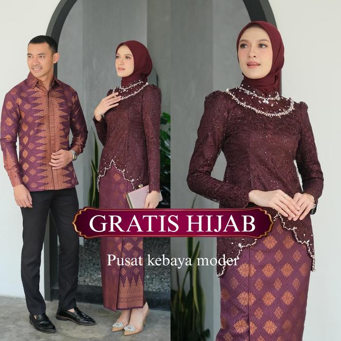 Kebaya Batik Sera Modern Kebaya Wisuda Tunangan Lamaran Batik Baju Kondangan Terbaru 2025 Set Kebaya