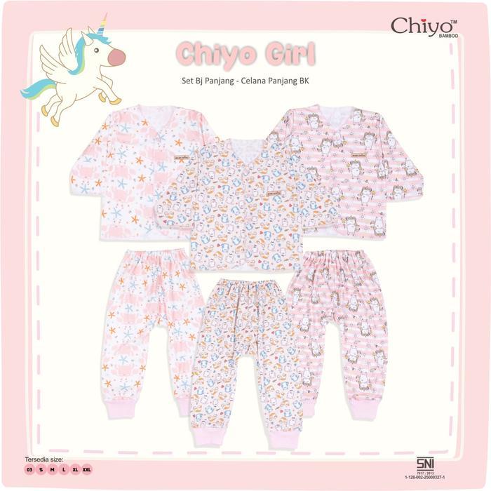 [TOMS] CHIYO BABY (3stel) Stelan Atasan Baju / Oblong Panjang + Celana Panjang Motif Terbaru Bamboo 