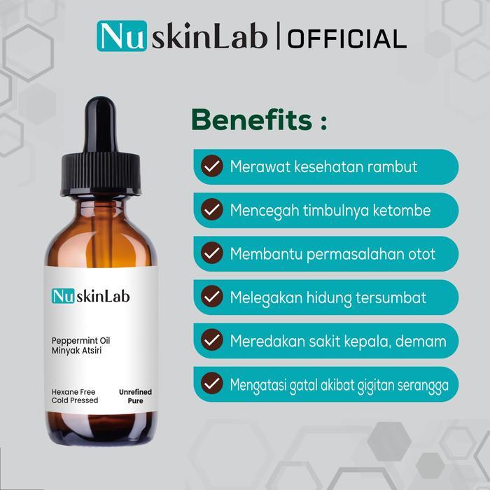 {{ Nuskinlab Peppermint Oil - Minyak Atsiri, Essential Oil, Merawat Rambut, Meredakan Sakit Ready }}