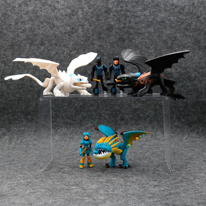 New Anime How To Train Your Dragon Blue Black White Dragon Figure