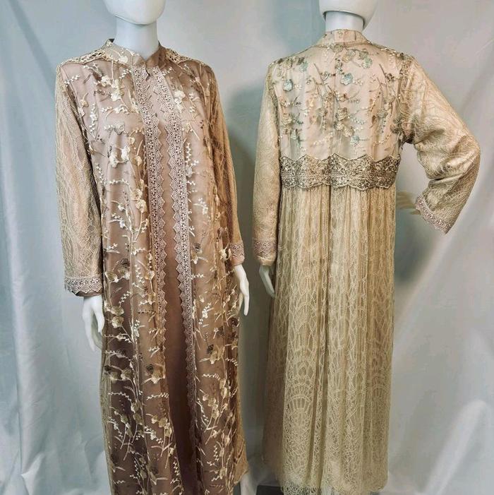 LIMITED!!! Gamis Brukat model DRESS Panjang Wanita Dewasa Cantik Baju Muslim Acara Kondangan Besan