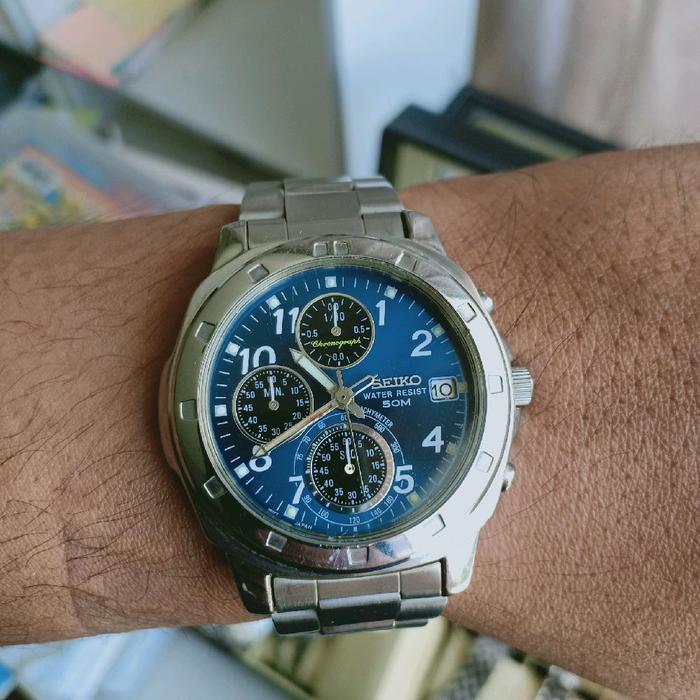 Jam Tangan Pria Men SEIKO V657-9010 Chrono Analog Quartz
