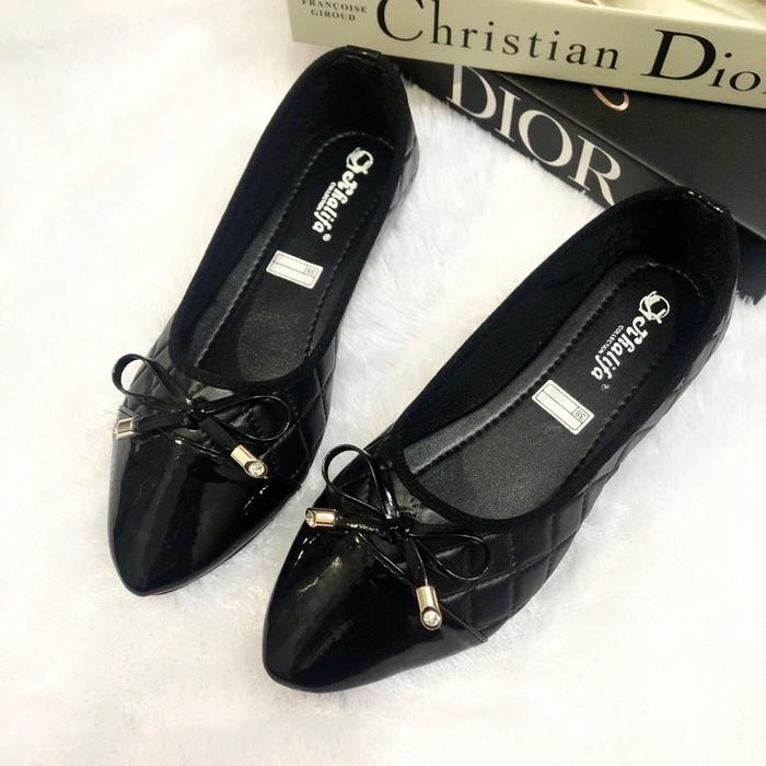 KHALIFA-Flat Shoes Wanita Original Premium Sol karet Full Busah Anti slip