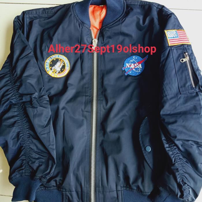 Jaket Bomber Nasa Logo Bordir Jaket Nasa Bomber Nasa Produk Unggulan