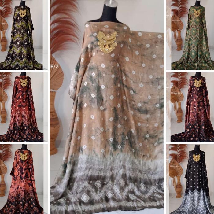 Bahan Kain Jumputan Palembang Premium Handmade Panjang 3 Meter Dasar Silk Batik Couple Seragam Hitam
