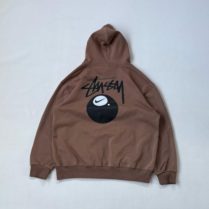 StusyXnike 8 Ball Pool Hoodie Sweat Brown