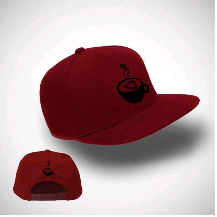 Youandme Topi Snapback Distro Secangkir Kopi Hitam Circle Kotak Merah Original Branded Impor Premium