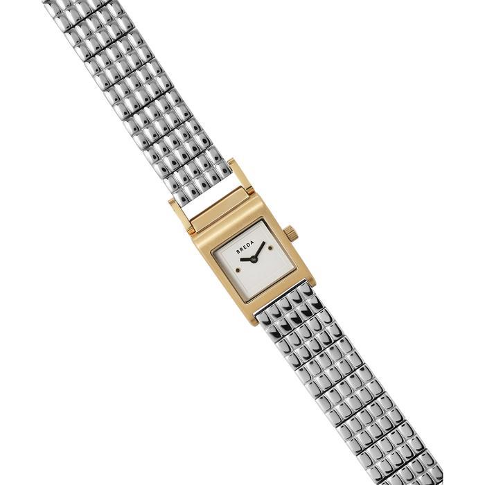 Jam Tangan Breda Revel 1746D Ivory Dial Two Tone Gold Metal Celet