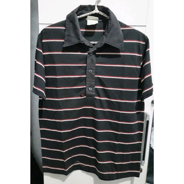 Preloved - Kaos polo garis pria merk Burger King