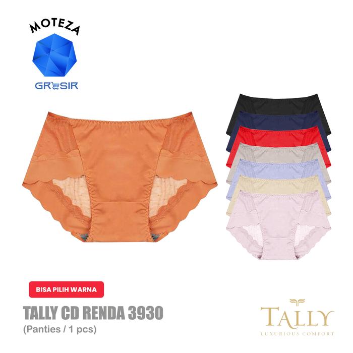 Moteza Grosir Isi 3 ; 6 Pcs - Grosir Tally 3930 CD Celana Dalam Wanita Seamless Brokat Renda Halus L