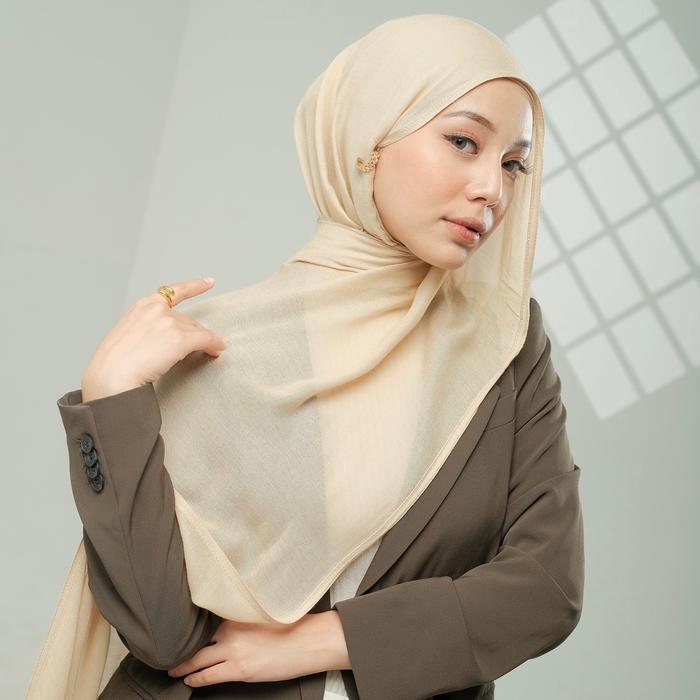 FIJRIA HIJAB PASHMINA VISCOSE PREMIUM (Jahit Tepi Lebar, Kerudung Syal Lembut dan Dingin, Panjang hi