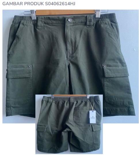 3Second Men's Short Cargo Pants Army Regular Fit S04062614HJ