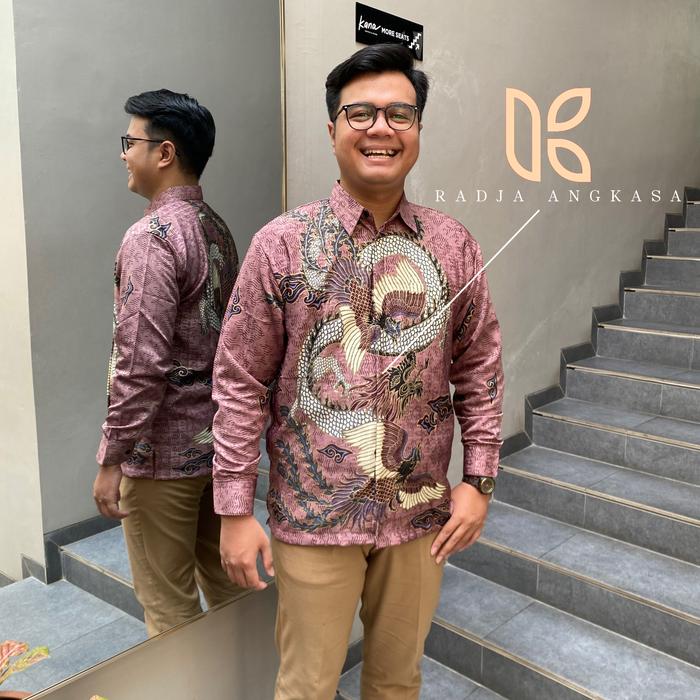 Batik Lengan Panjang Pria Premium Printing Kemuning Mas / RADJA ANGKASA