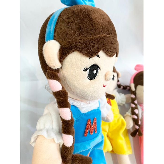Boneka cantik pretty Doll Girl Monica / Boneka Cewe / boneka anak perempuan cewek baju overall lucu 